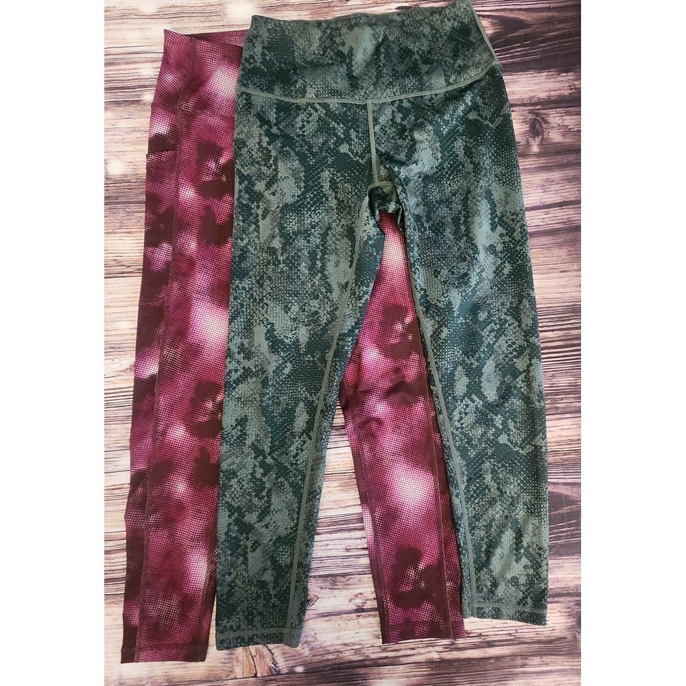 Z by Zella LOT OF 2 Capri Leggings Daily High Workout Gym Yoga Athletic Pink Sm‎